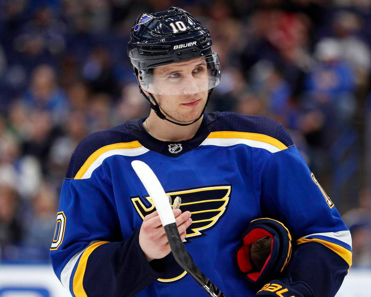 St. Louis Blues Brayden Schenn Portrait Wallpaper