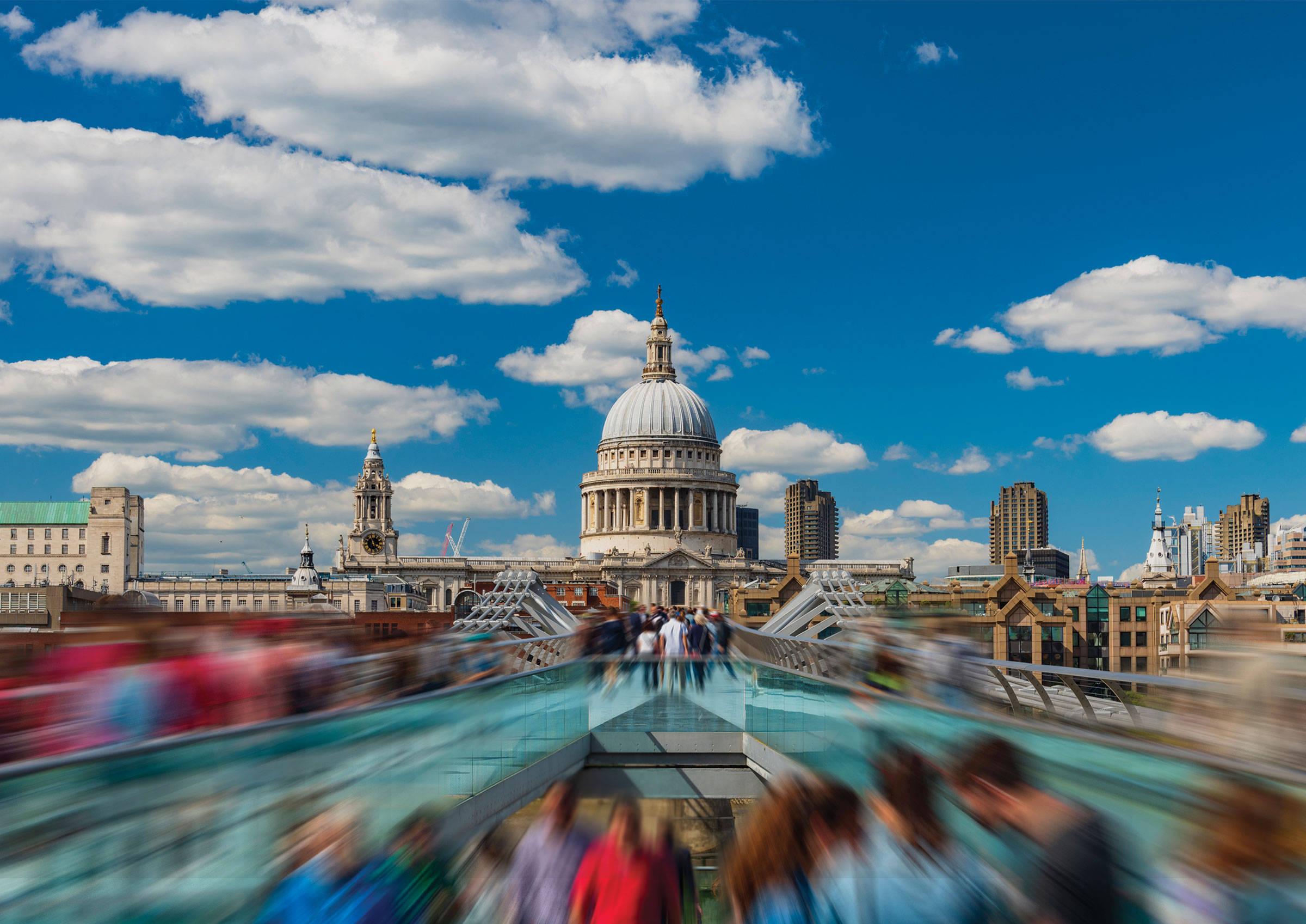 St Paul Millennium Bridge Blurry Shot Wallpaper