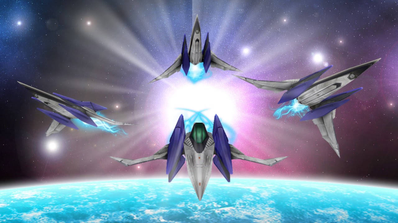 Star Fox Arwings On Planet Wallpaper