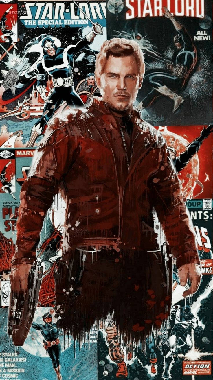 Star Lord Comic Art Wallpaper