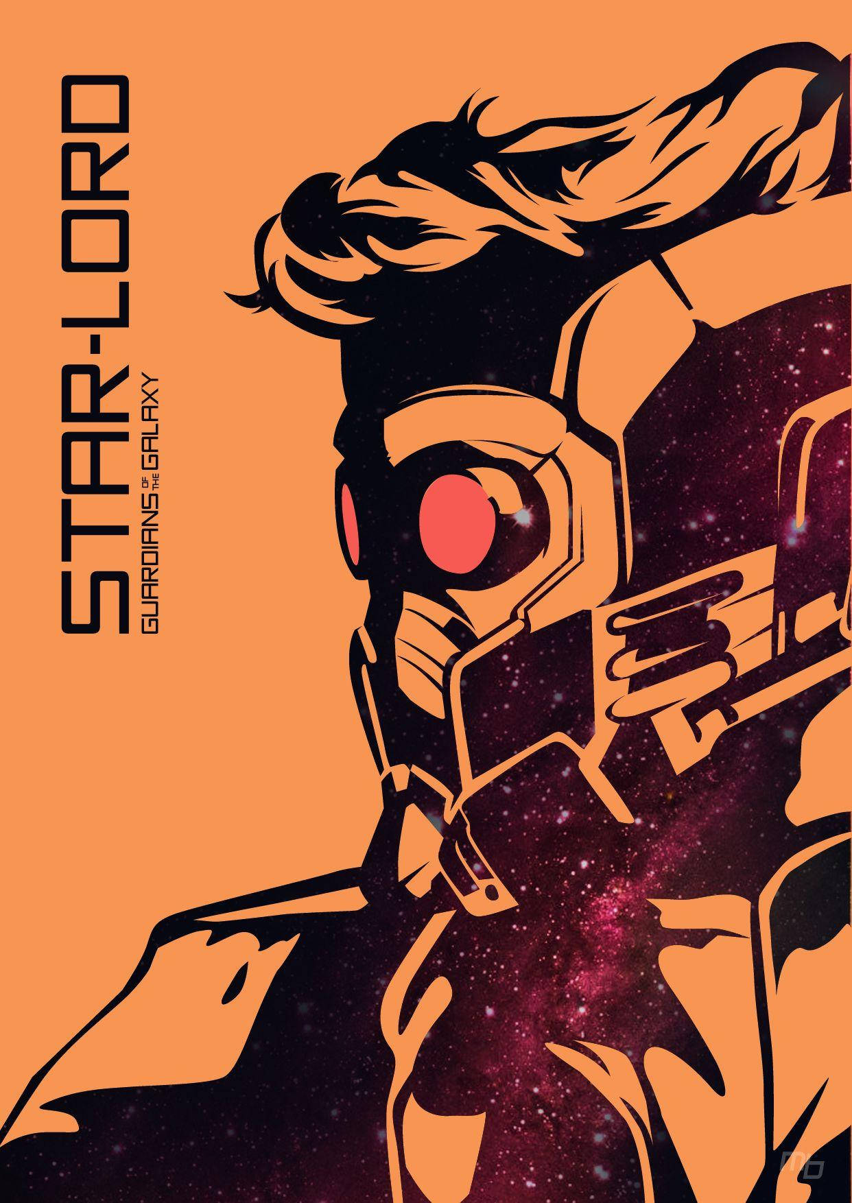 Star Lord Orange Art Wallpaper