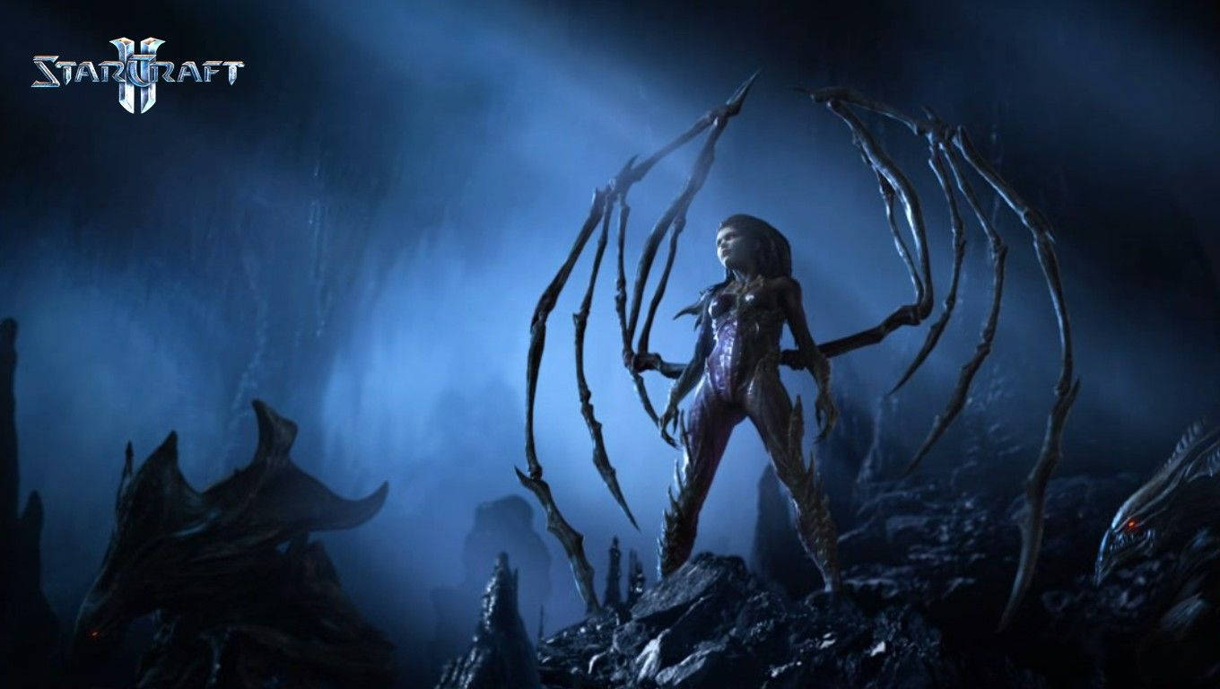 Starcraft Sarah Kerrigan Dark Cavern Wallpaper