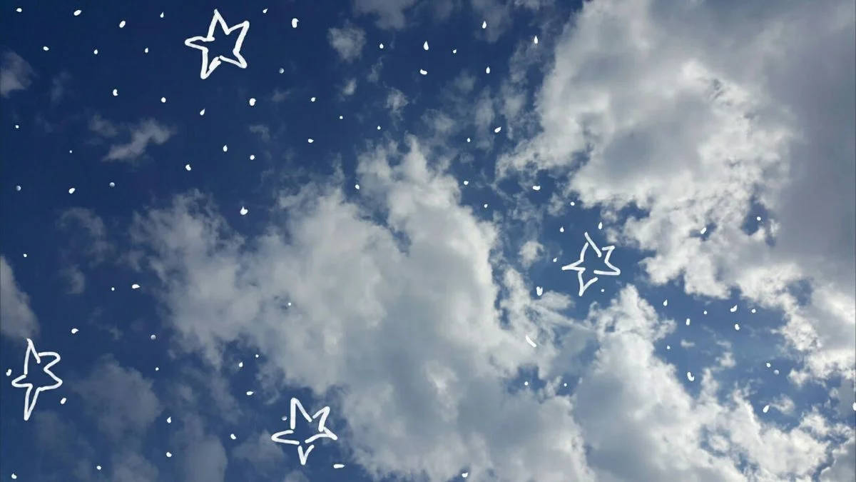 Stars Aesthetic Cloud Desktop Wallpaper