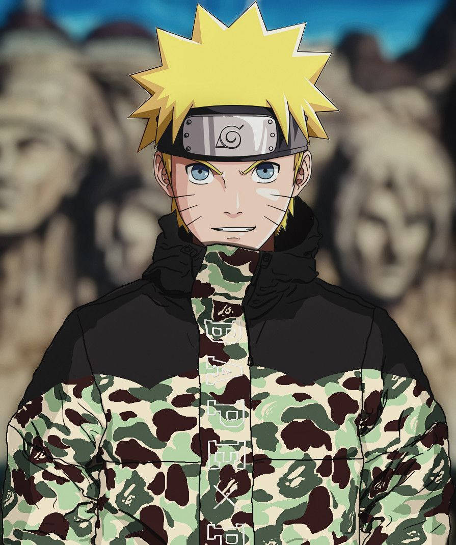 Stay Sporty And Stylish With This Naruto Gucci Theme Wallpaper