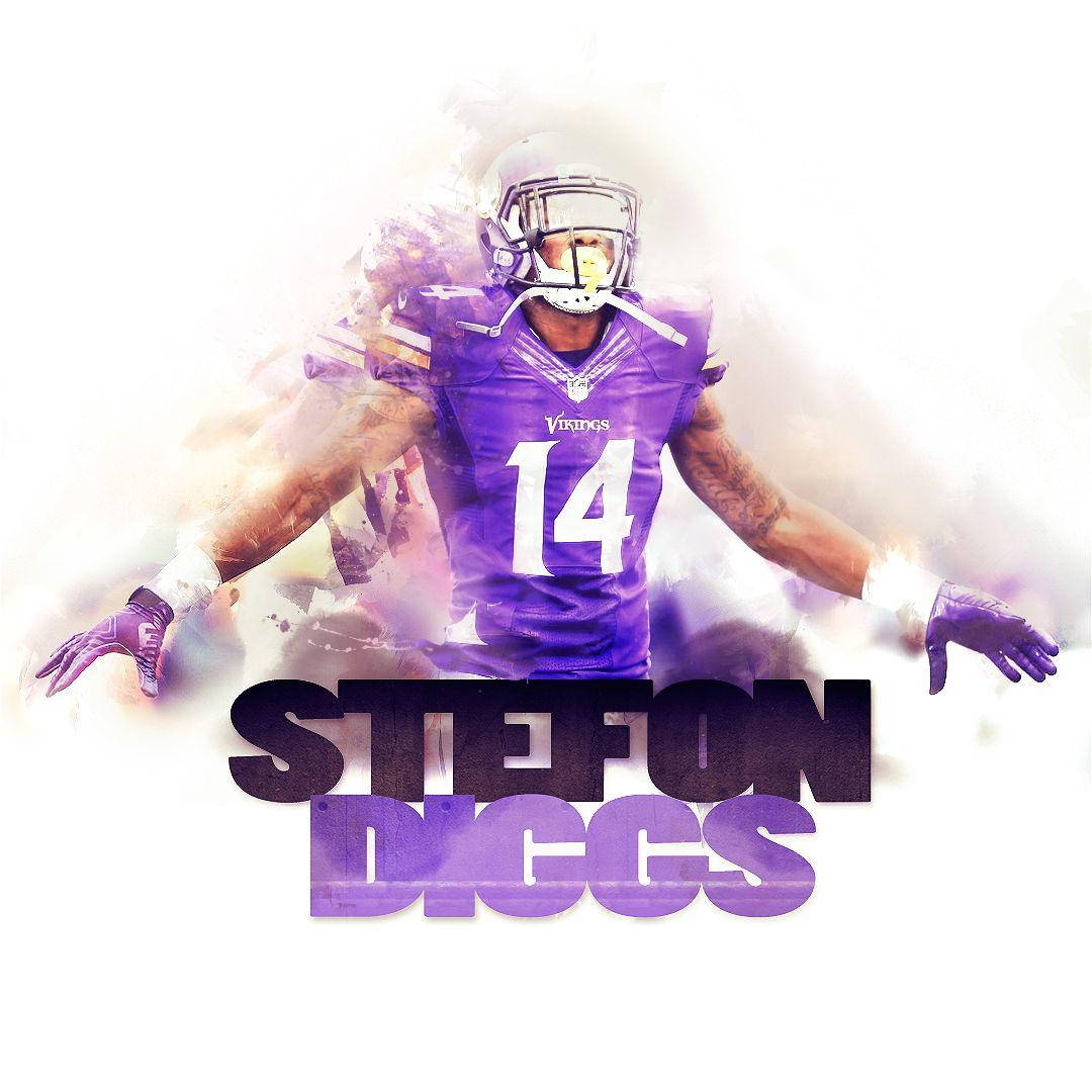 Stefon Diggs Graphic Art Wallpaper