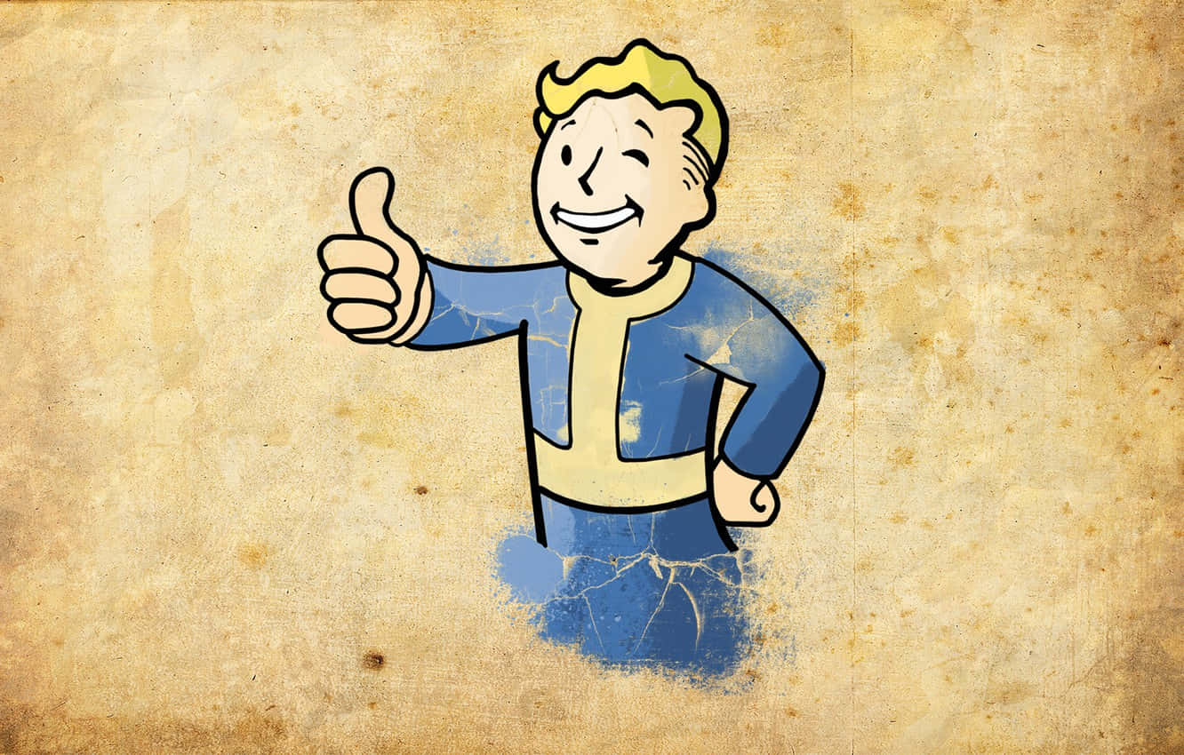 Step Into A World Of Adventure With Vault Boy! Wallpaper