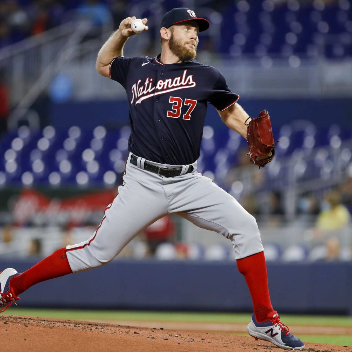 Stephen Strasburg Playing For Washington Nationals Wallpaper