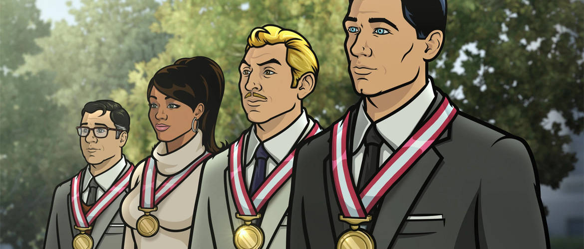 Sterling Archer Basking In Glory With Medals Wallpaper