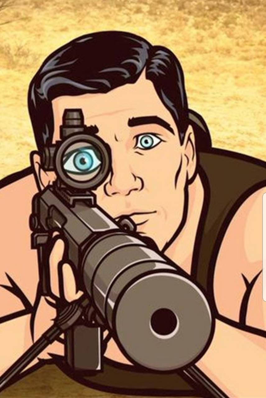 Sterling Archer Sniper Gun Wallpaper