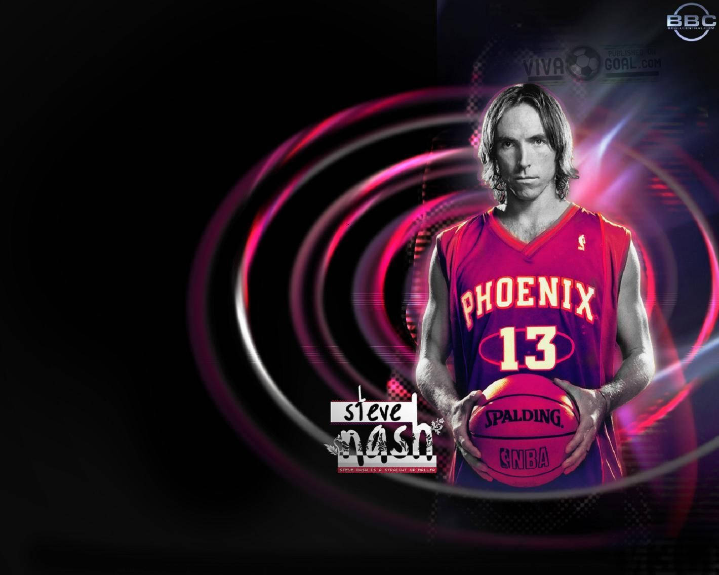 Steve Nash In Fuschia Uniform Wallpaper