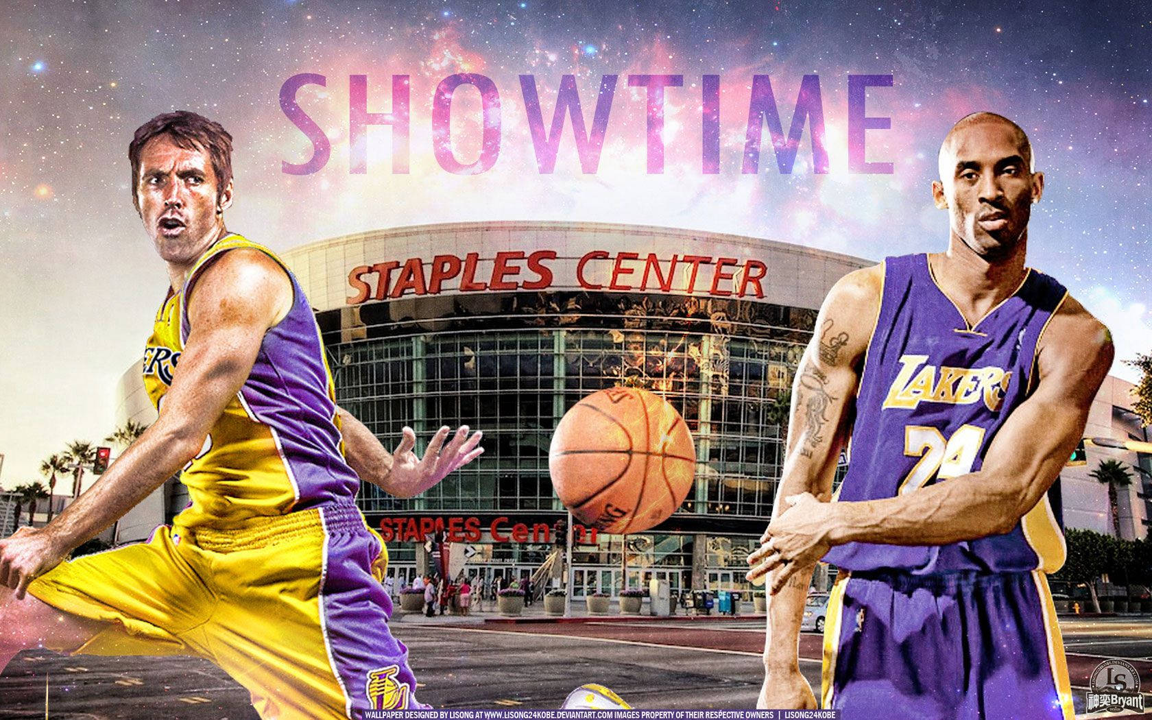 Steve Nash With Kobe Bryant Wallpaper