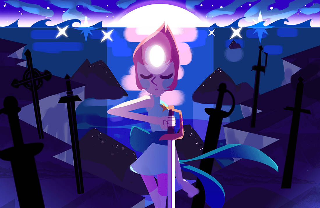 Steven Universe Pearl Sword Wallpaper