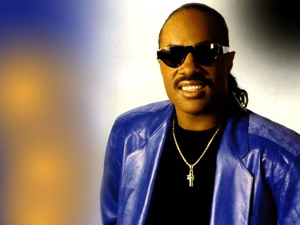 Stevie Wonder In Blue Jacket Wallpaper