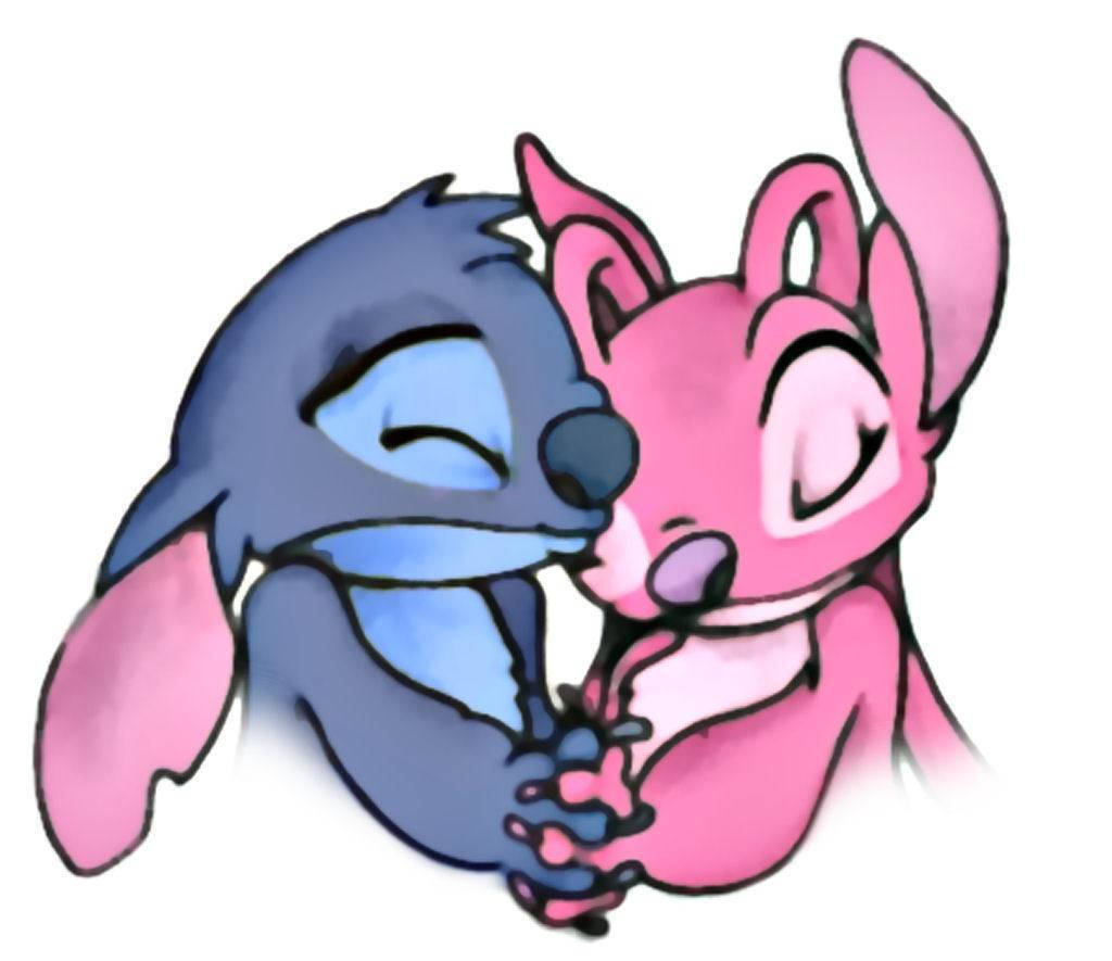 Stitch Angel Holding Hands Wallpaper