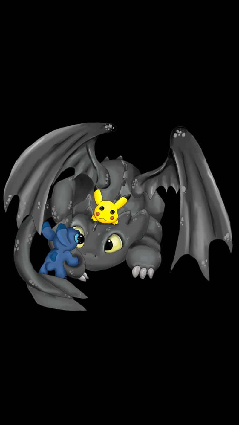 Stitch & Toothless – Best Buddies! Wallpaper