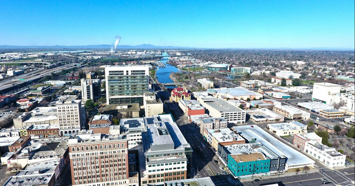 Stockton Aerial Shot Wallpaper