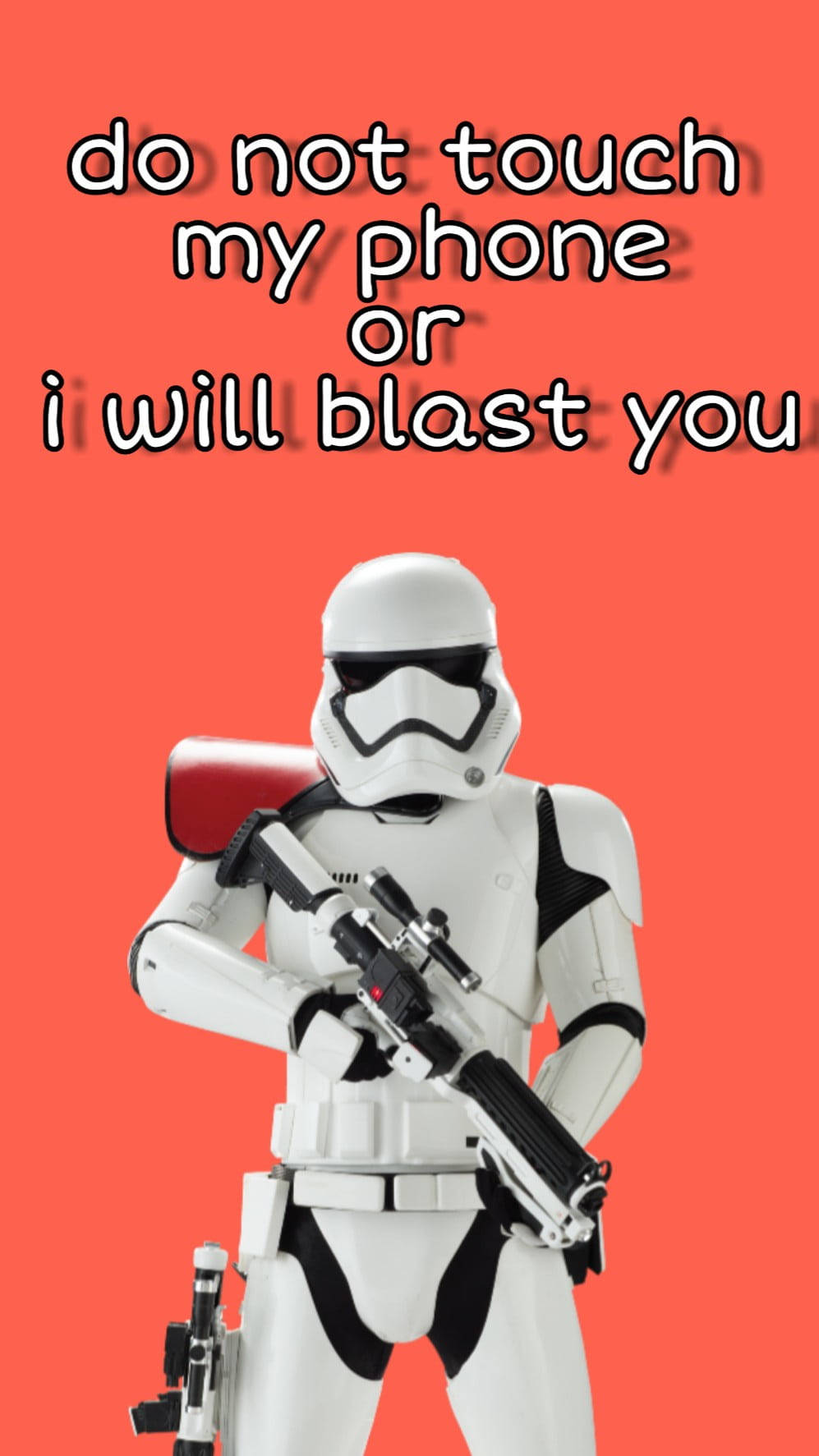 Stormtrooper Funny Get Off My Phone Wallpaper