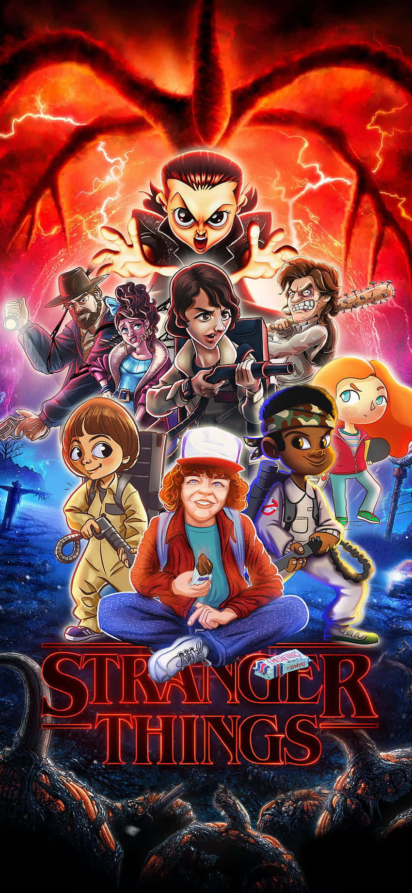 Stranger Things Girly And Cartoonish Wallpaper