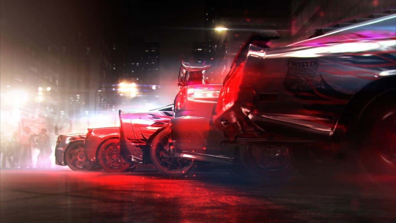 Street Racing Cars Ready Set Go Wallpaper