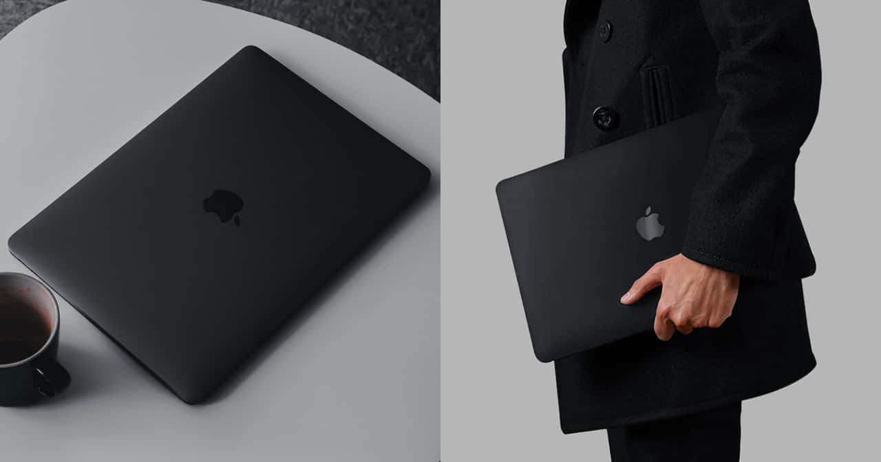 “striking And Elegant, The Black Macbook” Wallpaper