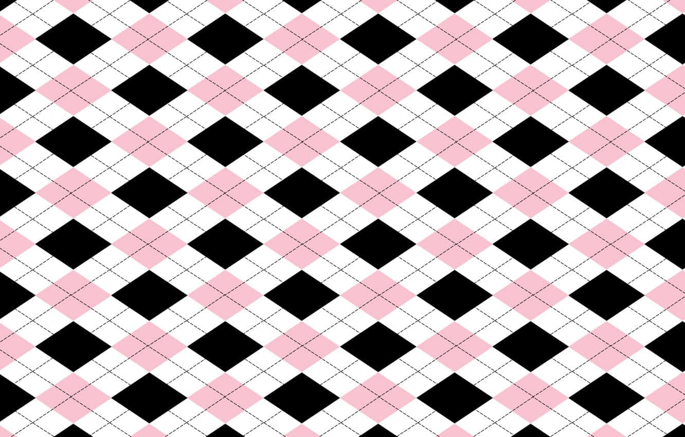 Striking Combination Of Pink, Black, And White Wallpaper