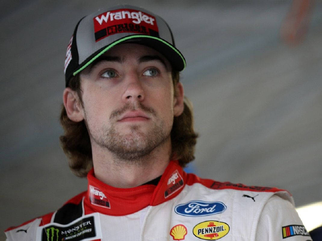 Striking Portrait Of Champion Race Car Driver Ryan Blaney Wallpaper