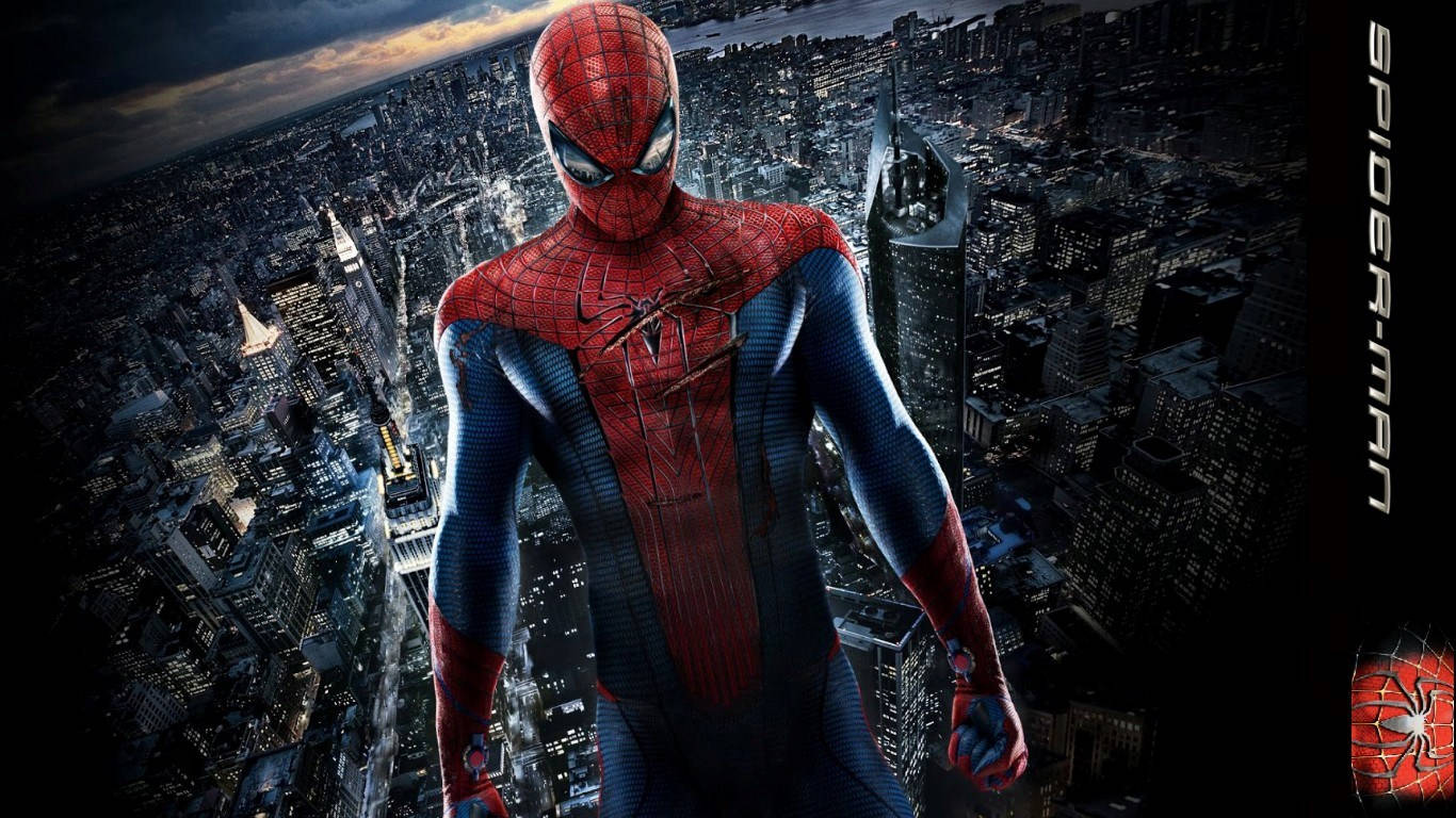 Strong Spiderman 1366x768 Wallpaper