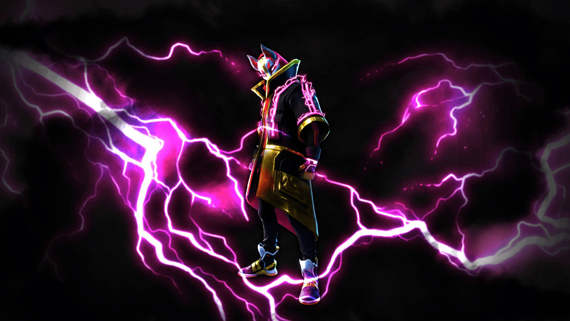 Stunning Fortnite's Drift Skin Emblazoned With Pink Lightning Wallpaper