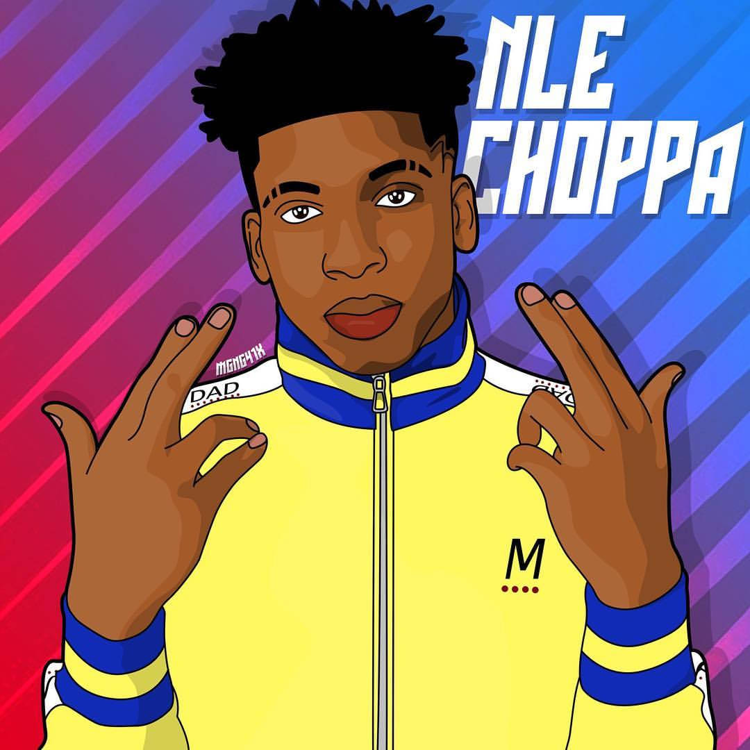 Stunning Nle Choppa Cartoon Image Wallpaper