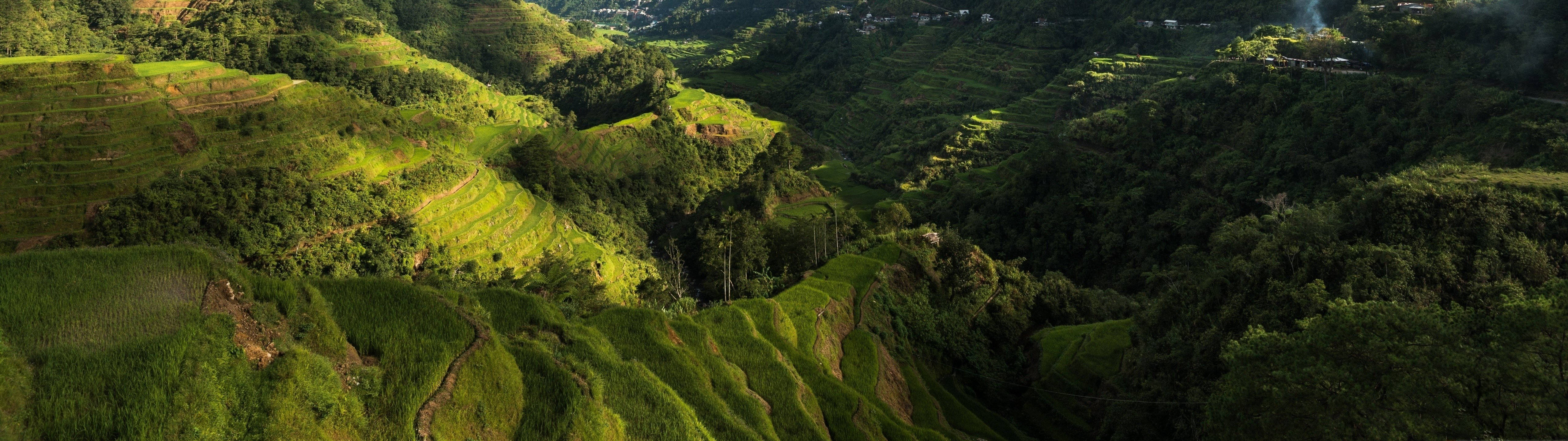 Stunning Panoramic Aerial Landscape Skies Wallpaper