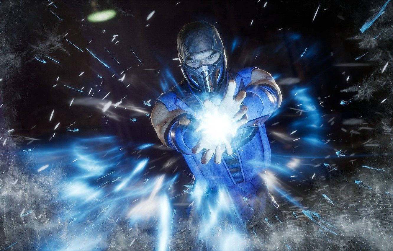 Sub-zero Ready To Unleash A Powerful Icy Blast In Mortal Kombat 11 Wallpaper