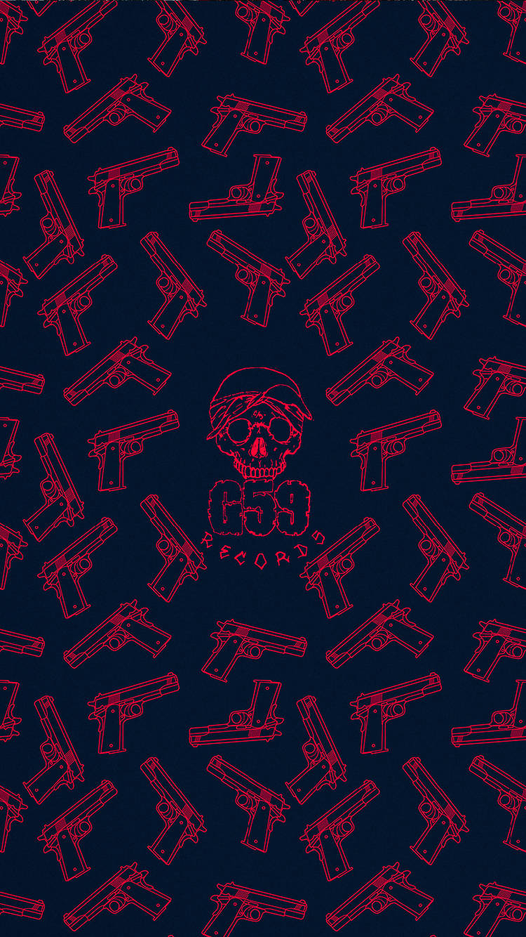 Suicideboys Skull And Guns Poster Wallpaper