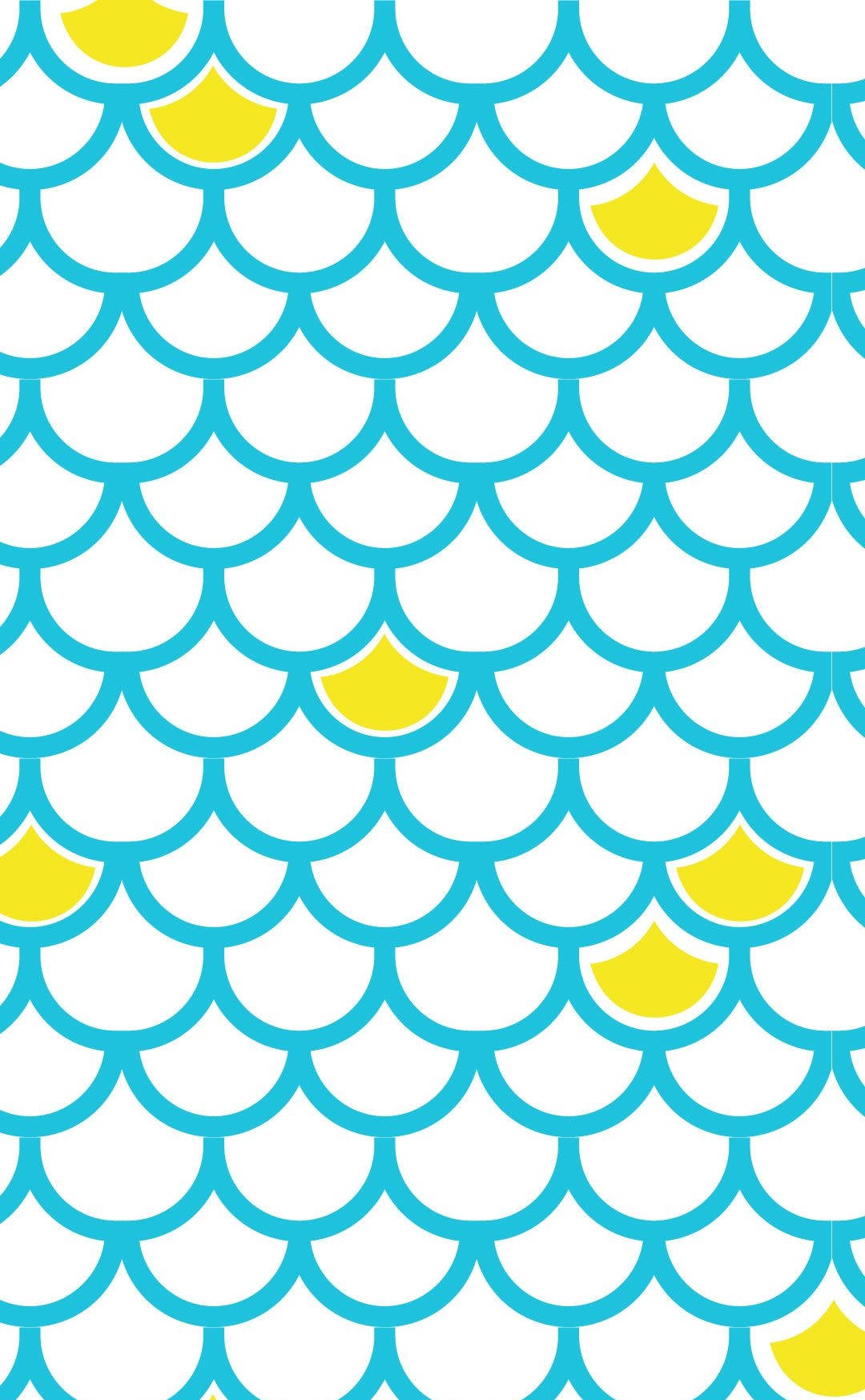 Summer Phone Yellow And Blue Scales Pattern Wallpaper