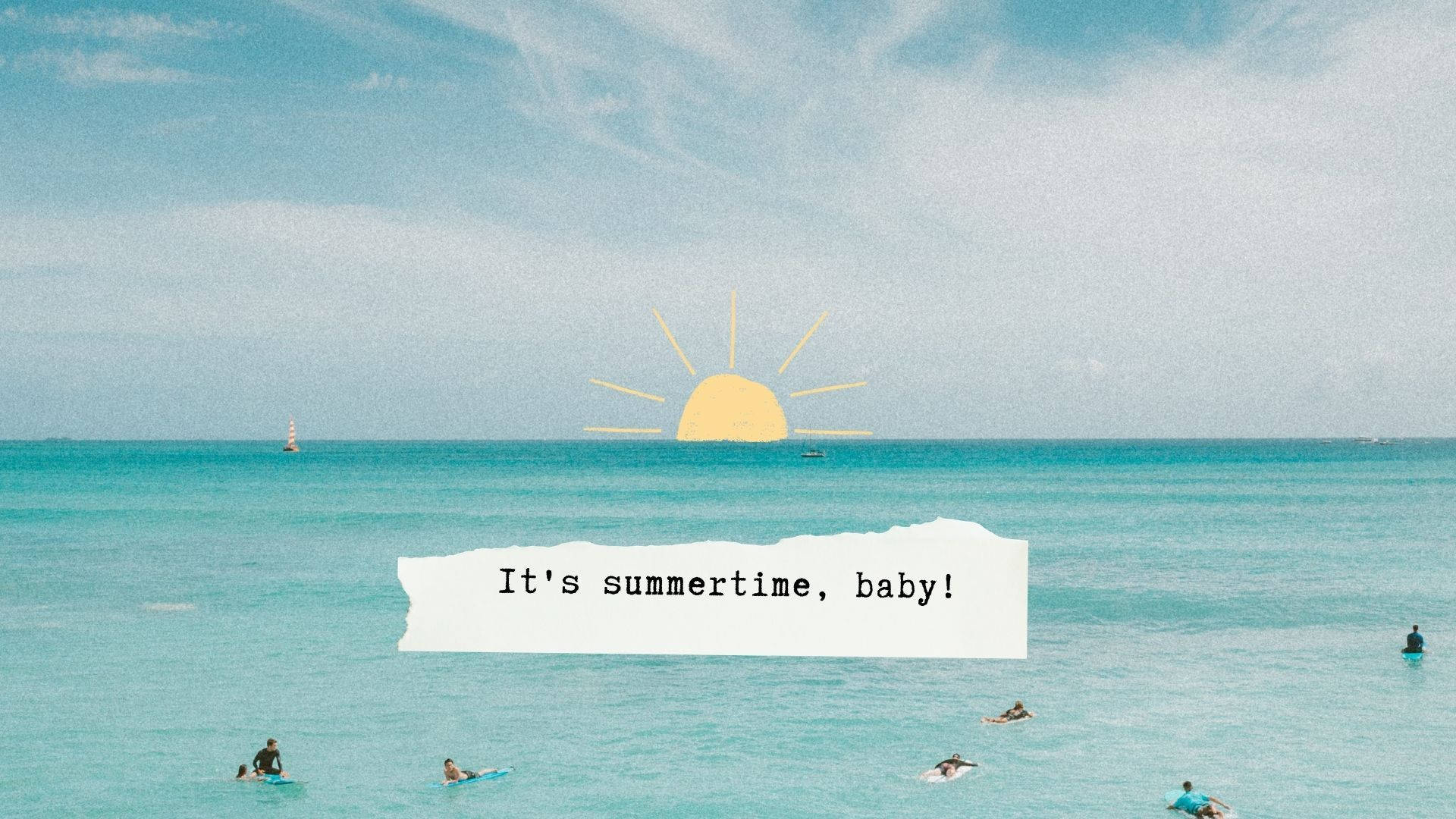 Summertime Beach Typewriter Pinterest Aesthetic Wallpaper