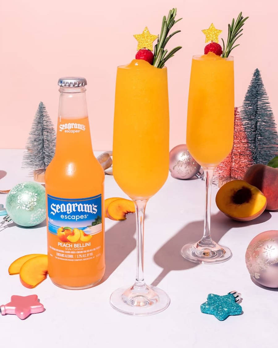 Sumptuous Seagram's Mimosa Italian Cocktail Drink Wallpaper