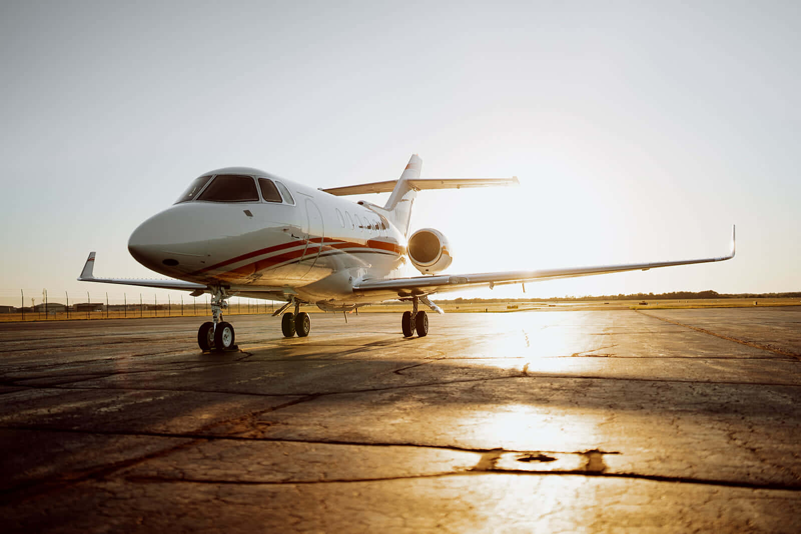 Sunlight On Private Jet Wallpaper