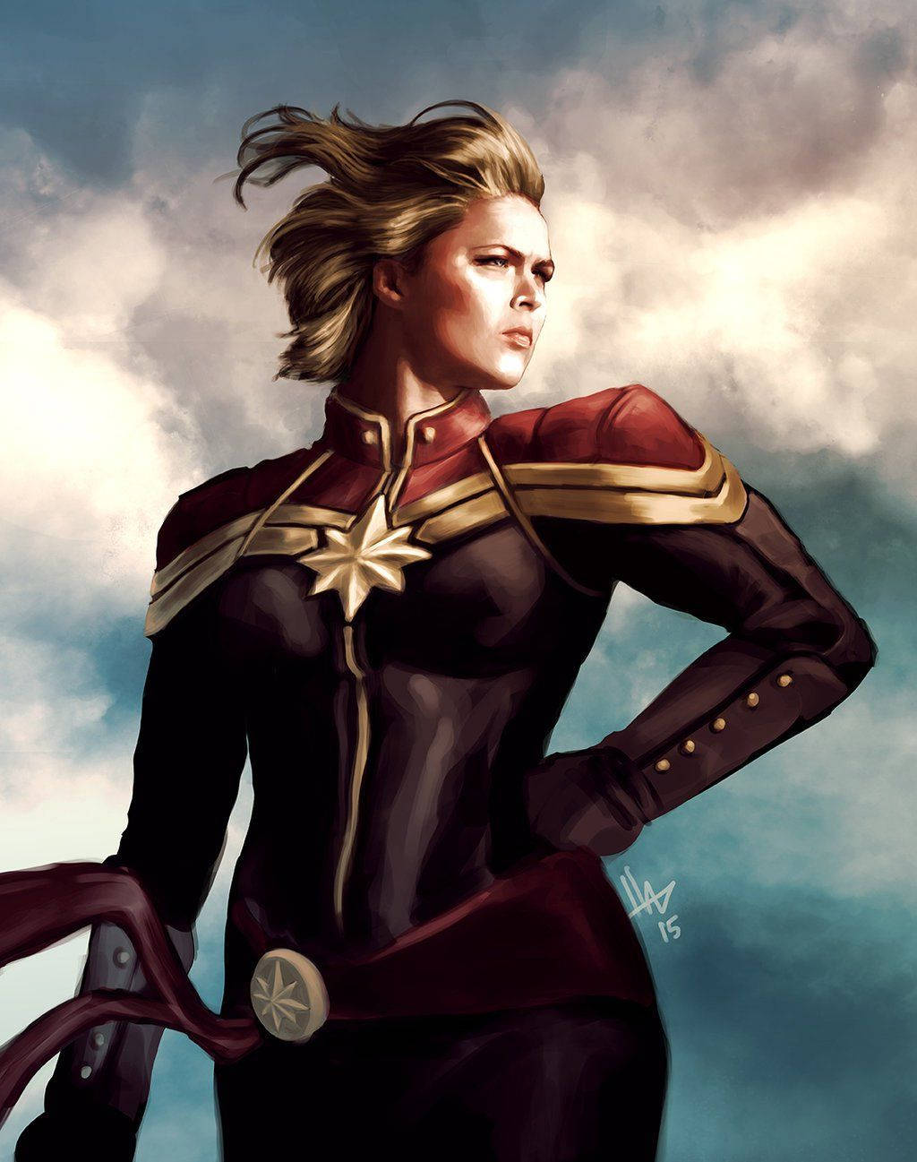 Super Powerful Captain Marvel Wallpaper