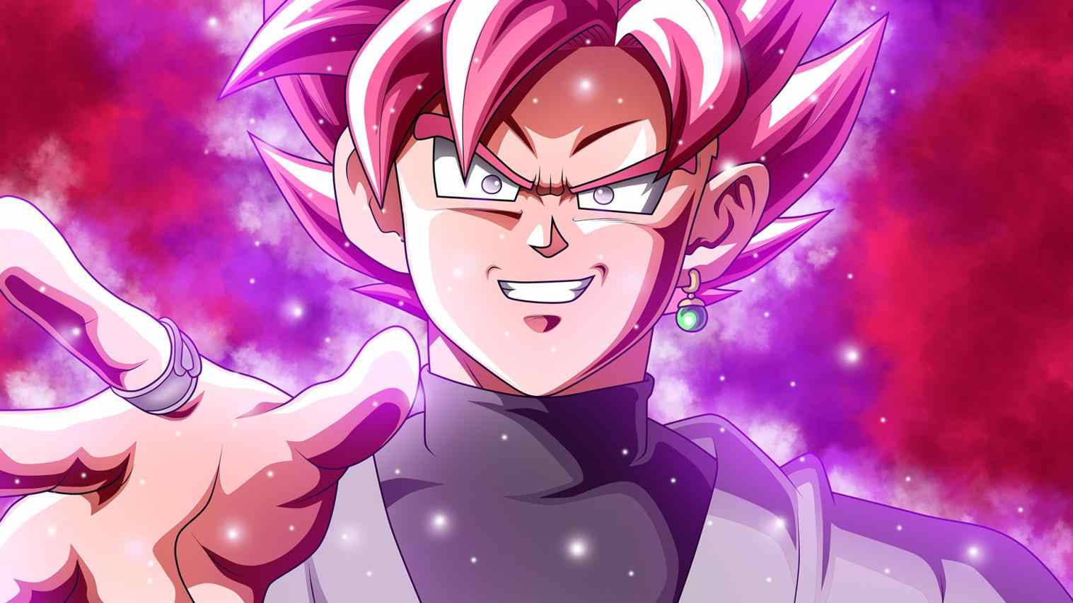 Super Saiyan Rose Goku In Red Wallpaper