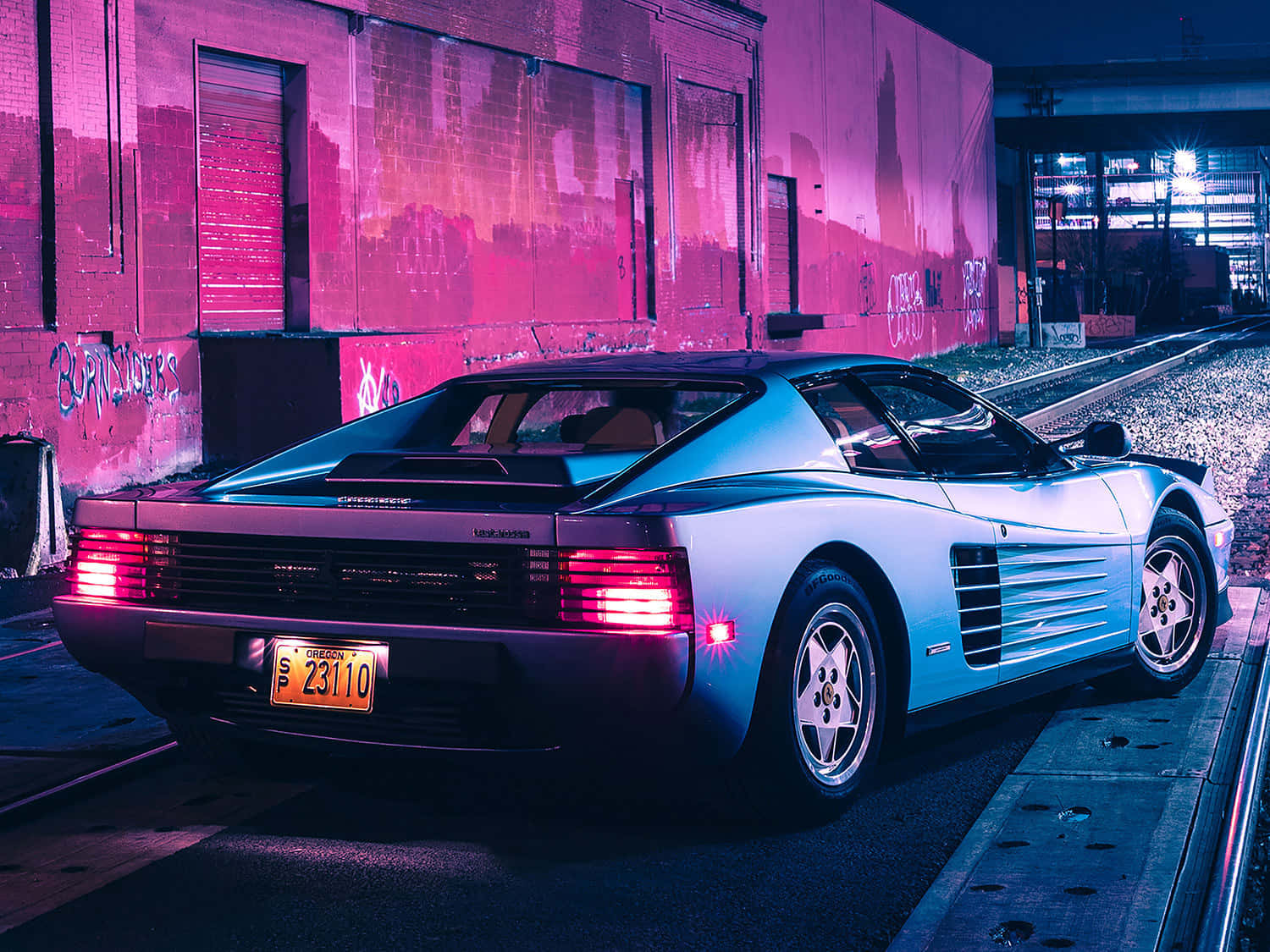 Supercar Neon Ferrari Wallpaper