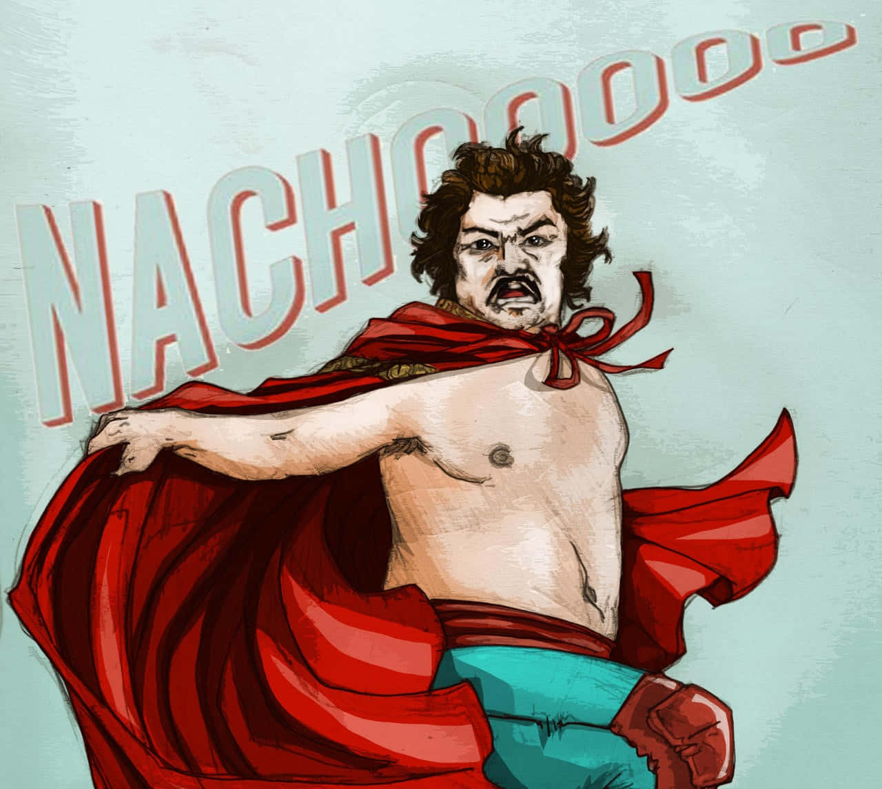 Superhero Nacho Illustration Wallpaper