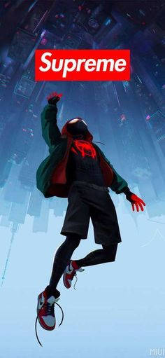 Superhero Supreme Miles Morales Poster Wallpaper