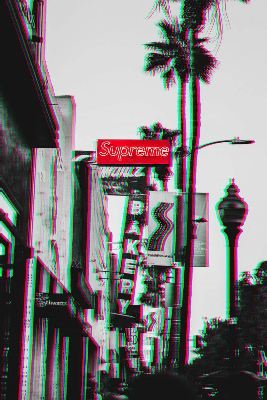 Supreme Aesthetic Glitch Wallpaper