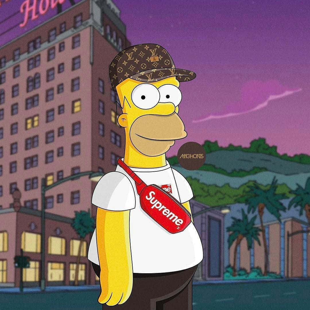 Supreme Bart Simpson's Dad Wallpaper