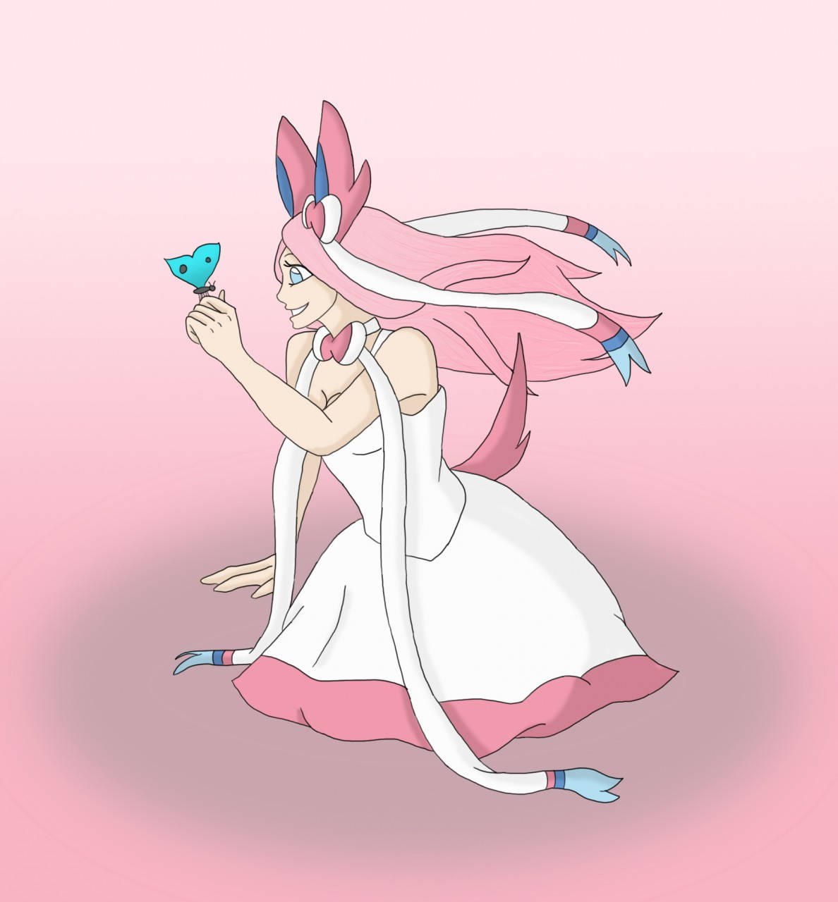 Sylveon Eevee Evolutions Human Wallpaper