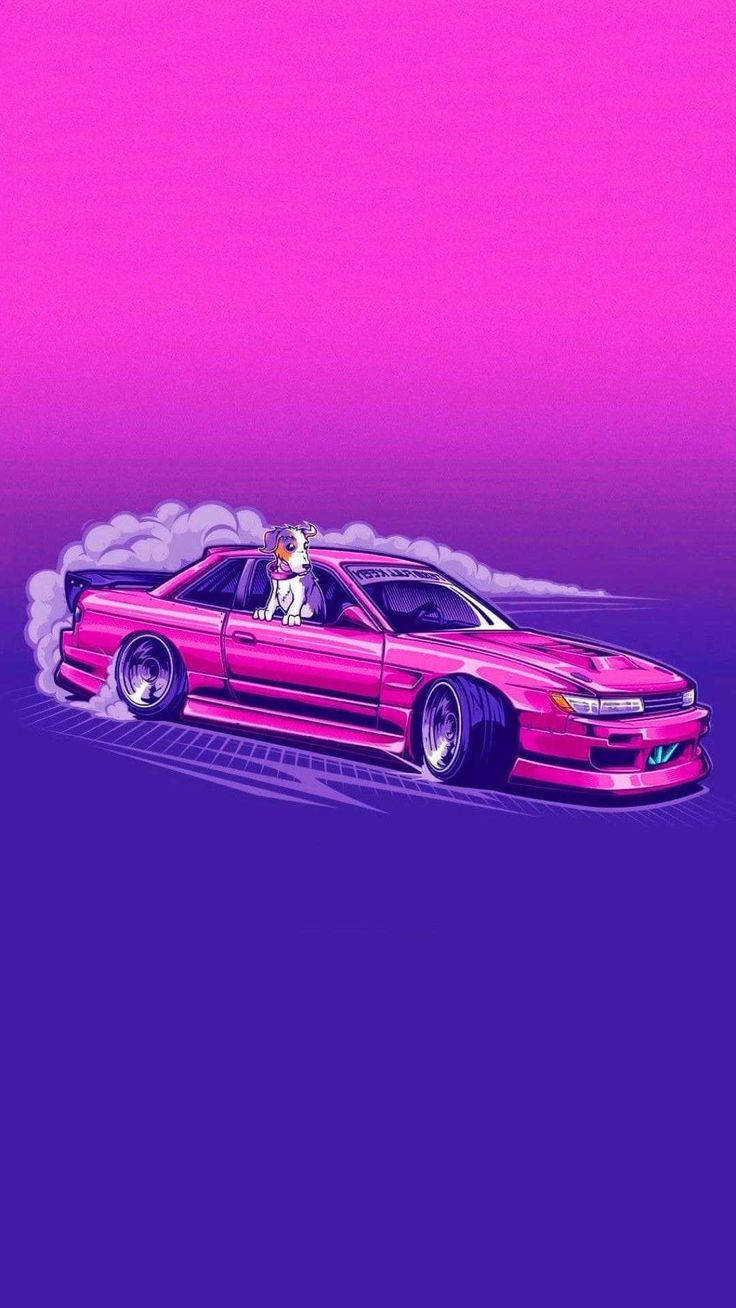 Synthwave Jdm Aesthetic Art Wallpaper