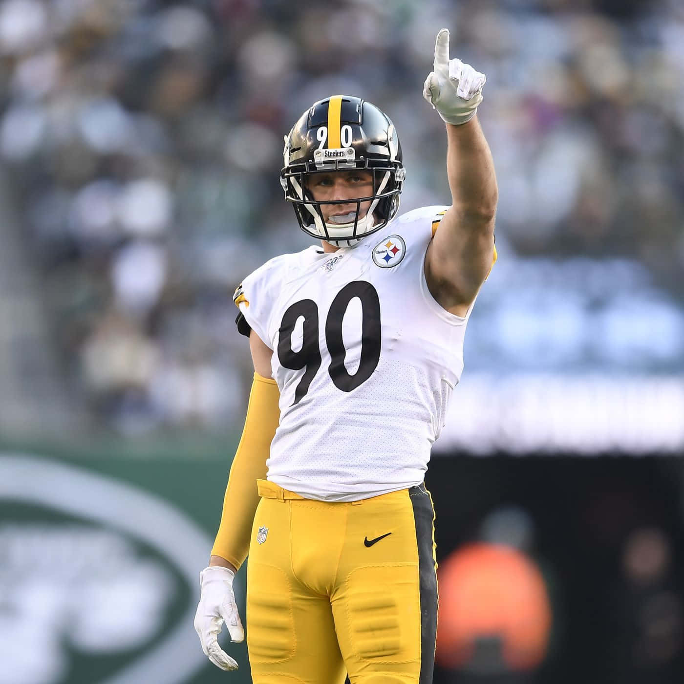 T.j. Watt Pointing A Finger Wallpaper