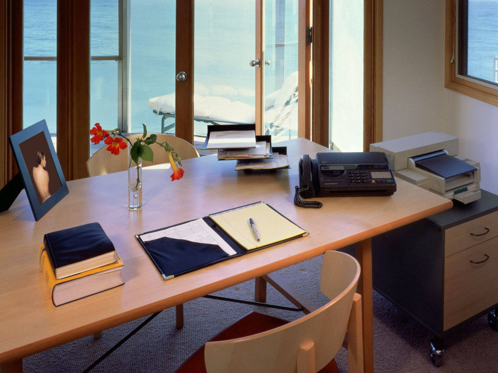 Table, Chair, Furniture, Documents, Office Wallpaper