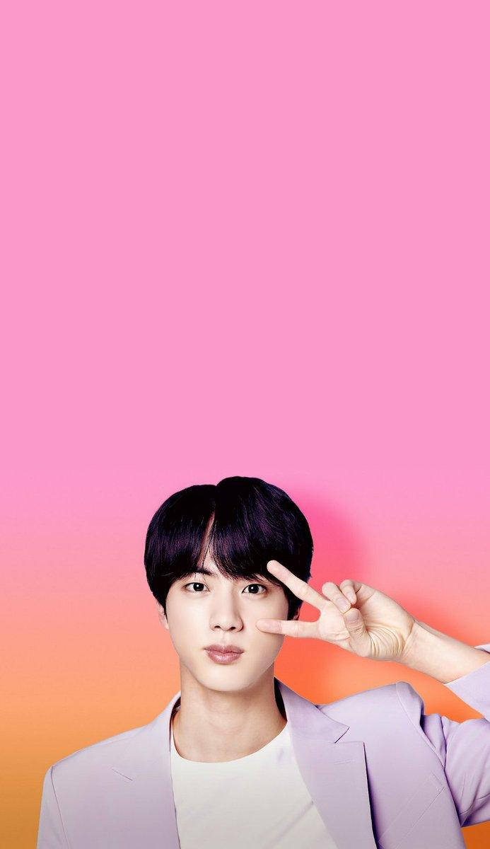 Taehyung Cute Friend Jin Peace Sign Wallpaper