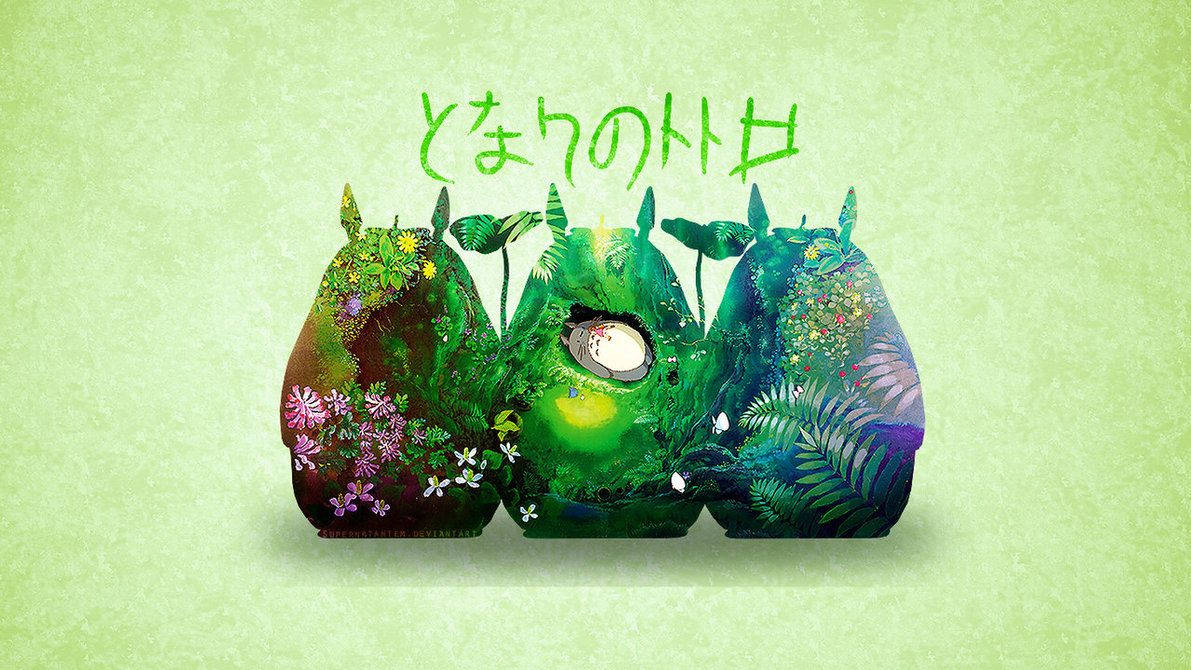 Take A Stroll Through The Magical Forest Of Totoro Wallpaper