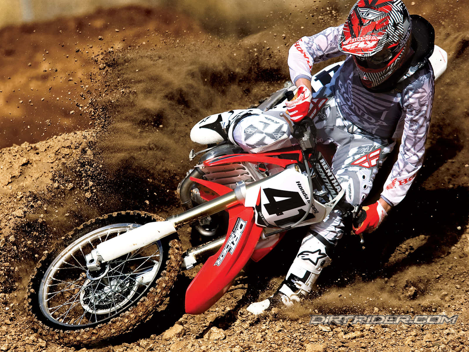 Take On The Trails With Honda Dirt Bike Wallpaper